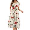 Women's One-piece Short Sleeve Flared Sleeve Loose Casual Floral Print Round Neck Dress