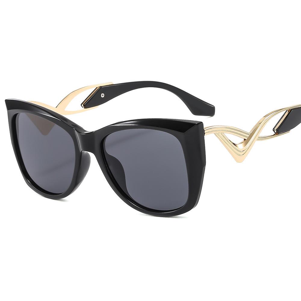 New Trend Cat-Eye Sunglasses Shades Sunglasses Premium Curvy Temple Fashion Fit Over Female Sunglasses