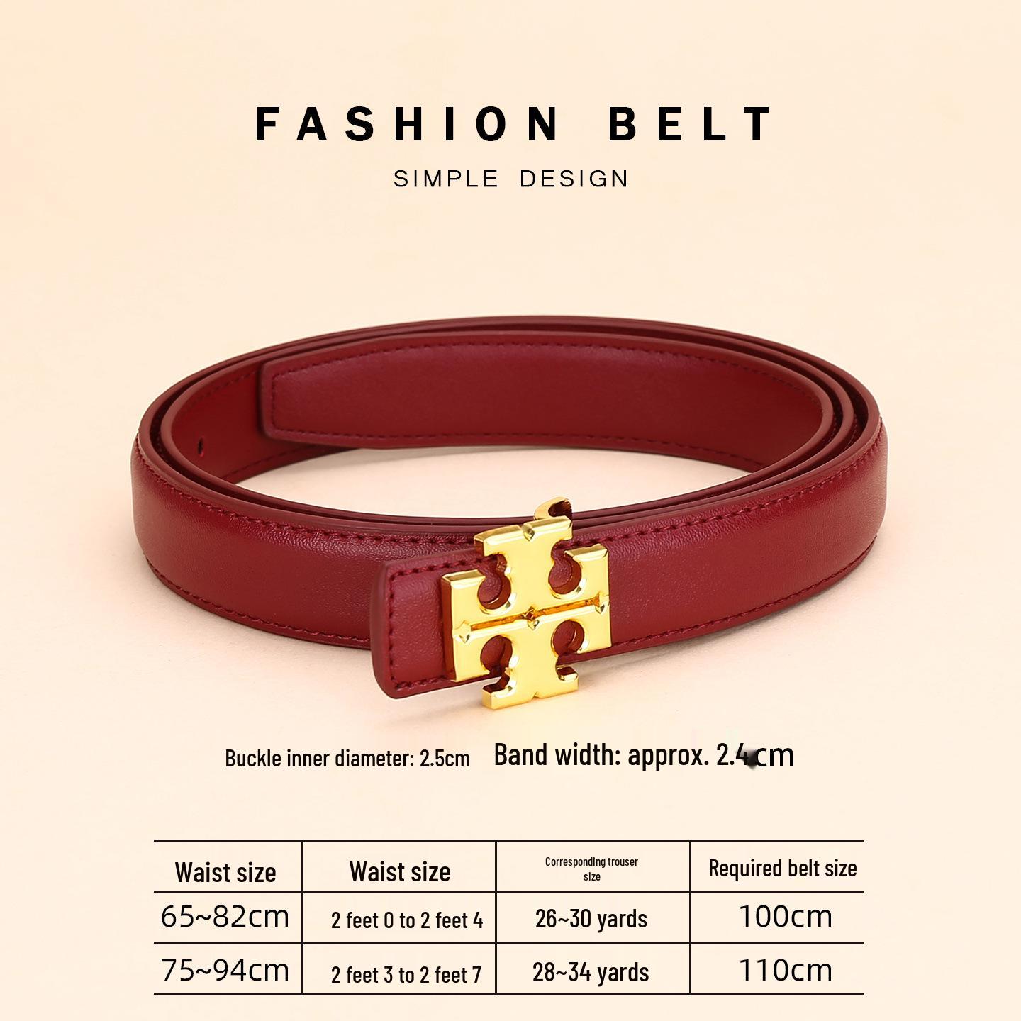 The BAY Dames High-End Mode Rundleer Riem - Veelzijdig Statement Taille Accessoire voor Broeken, Japanse & Koreaanse Stijl. 100 cm