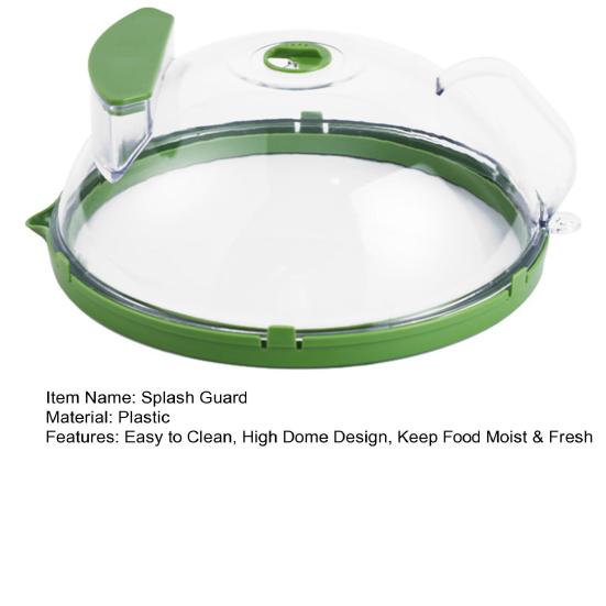 Microwave Splatter Cover with Heat-Resistant Handle Ventilated Food Guard for Plates