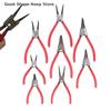 Carbon Steel Multifunctional Internal External Retaining Pliers, 5/6/7 Inch Hand Tool Snap Ring Circlip for All DIY Needs