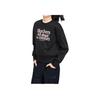 Skechers Letter Print Crew Neck Pullover Sweatshirt Women sweatshirt Carbon-Black L324W049-0018
