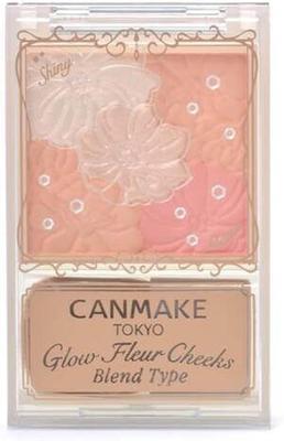 Canmake Glow Fleur Cheeks Type Mélange B01 Cotton Coral Blush Gloss Illuminateur Transparent Mat 1 X 1 01 Cotton Coral
