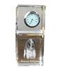 Italian Pointing Dog, Bracco Italiano – Crystal Clock with a Photo, a Photo of a Dog In Crystal |