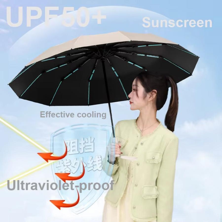 60 Bones Windproof Travel Umbrella for Rain - Lightweight, Strong, Compact with & Easy Auto Open/Close Button 1PC