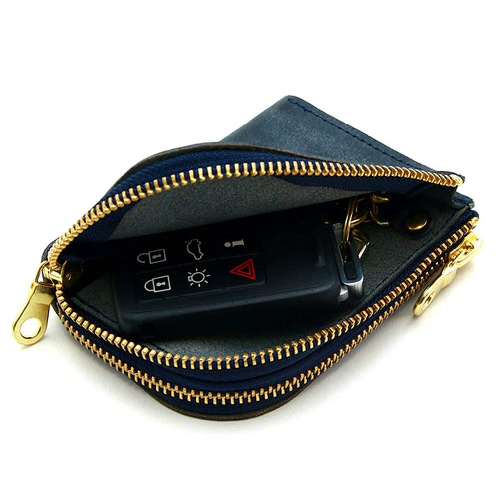 AGILITY affa "Pair" Coin Case, Card Case, Double Zipper, L-Shaped Zipper, Key Ring, Leather