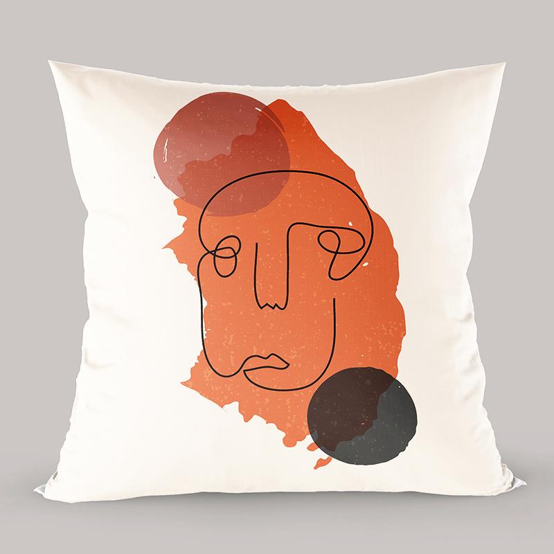 Nordic Light Luxury Wabi-sabi Style Pillow Abstract Color Simple Modern Sofa Cushion Office Bed Pillow