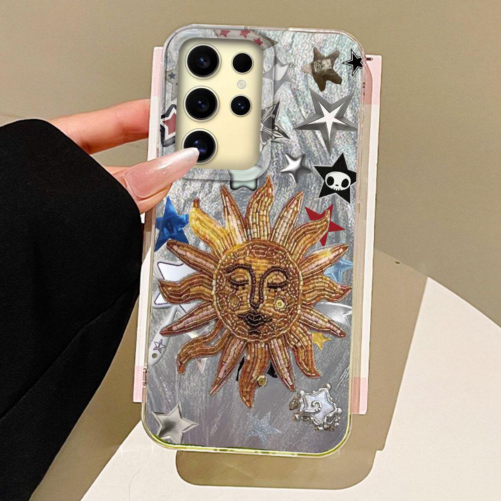 Retro Sunflower God Planet Fruit Trendry Phone Case for Samsung Galaxy S25 S24 S23 S22 S21 FE Plus Ultra Shell Silicone Cover