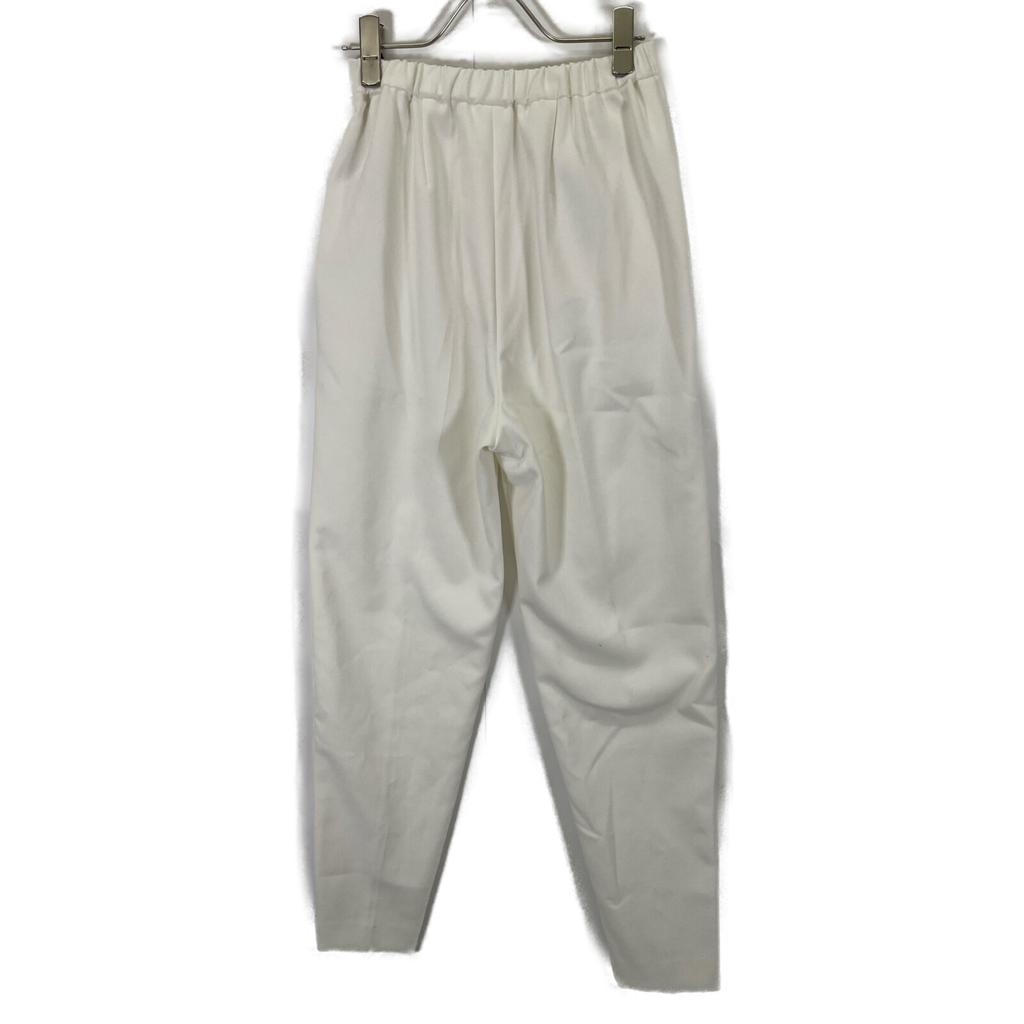 ENFOLD 24Stainless Steel White Rayon Blend SLIM STRAIGHT-TROUSERS Bottoms 36 whiteUsed