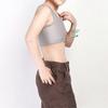 Legante per seno a zip lesbico Tomboy FTM Fascia Crop S-4XL Nero S