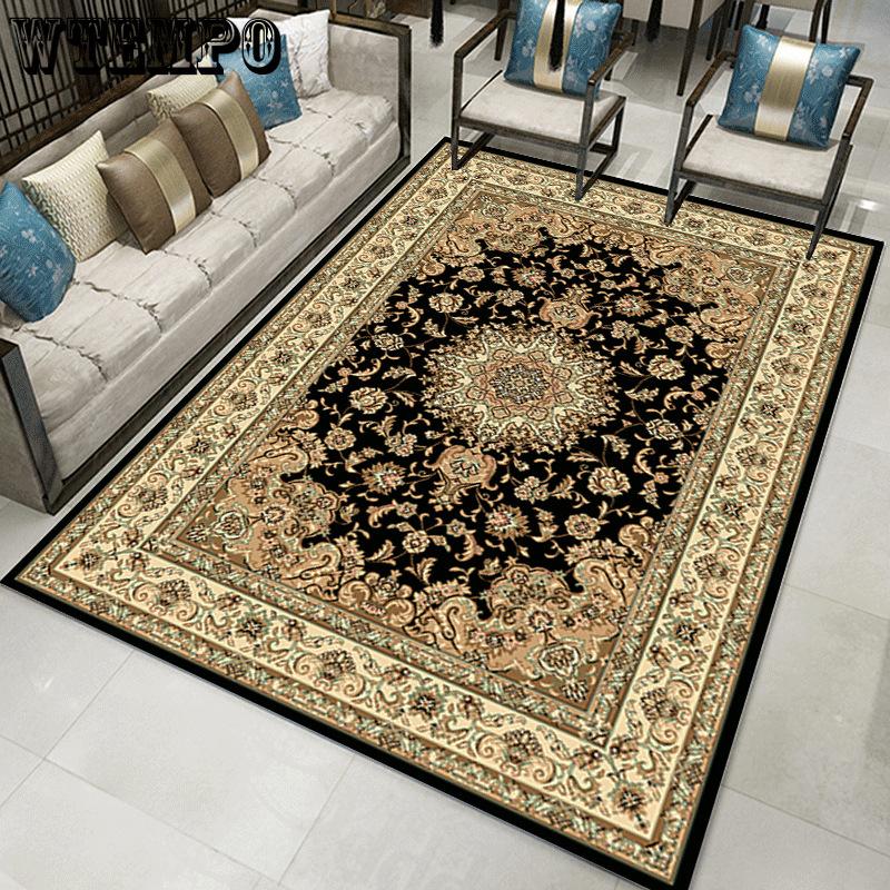 Ethnic Style Bedroom Carpet European Bohemian Living Room Sofa Carpet Large Area Washable