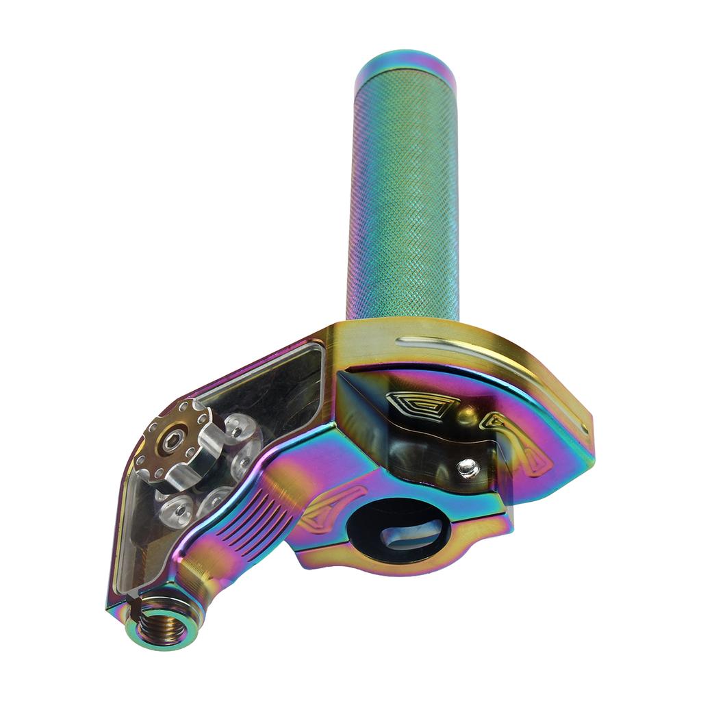 22mm Universal CNC Aluminum Motorcycle Throttle Twist Grips Handlebars For Moped Scooter Bike Modification Motocross Accessories Throttles 2