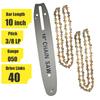 10 Inch Chainsaw Chain with Replacement Guide Bar 3/8" LP Pitch .050" Gauge 40 Drive Links Garden Tool Parts for Remington