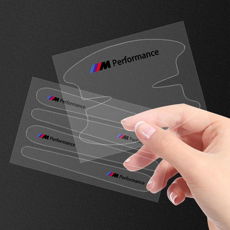 8pcs Car Door Bowl Anti-scratch Sticker Clear Door Bowl Handle Protection Sticker For BMW M Performance 1 3 5 7 Series M3 M4 M5