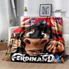 Ferdinand Cartoon-Druck Decke Warme Decke Flanell Weich und Bequem Haus Reise Decke Bettwäsche Geburtstagsgeschenk