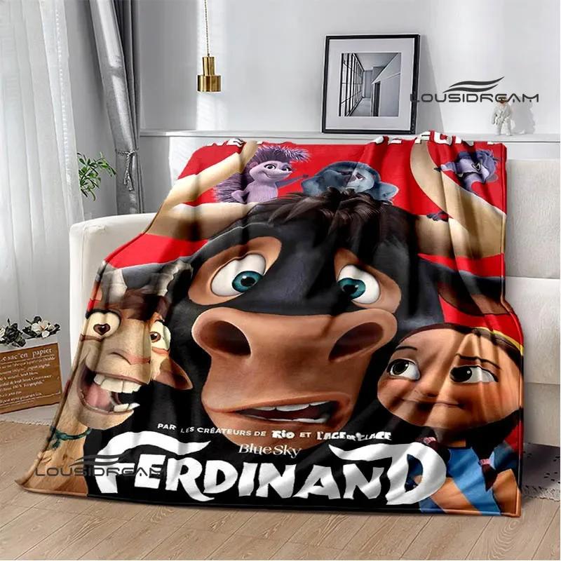 Ferdinand Cartoon-Druck Decke Warme Decke Flanell Weich und Bequem Haus Reise Decke Bettwäsche Geburtstagsgeschenk