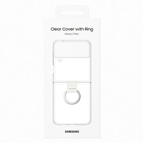 Custodia per Samsung Galaxy Z Flip 4 Clear Cover Anello Trasparente