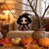 Halloween Acrylic Cute Witch Pendant Flat Ornament for Backpack Purse Keychain