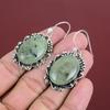 Moss Prehnite Earring Natural Gemstone Jewelry Handmade Earring 925 Sterling Silver Earring Birthstone Jewelry Women Earrings Gifts For Wife
