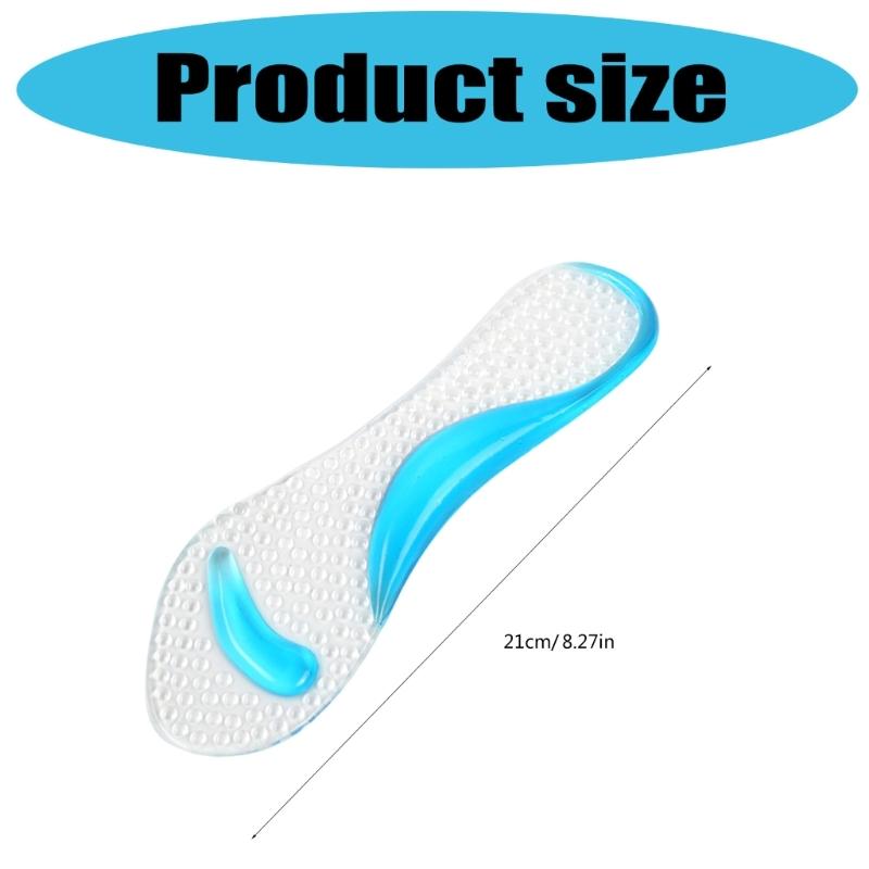 Women's Gel Cushioned Pads 3/4 Length Orthopedic Insoles for High Heels Enhances Arch Support Reduces Foot Fatigue