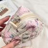 Cartoon Animal Pattern Zipper Stationery Bag Portable Cosmetic Bag Bubble Cloth Coin Purse  Women