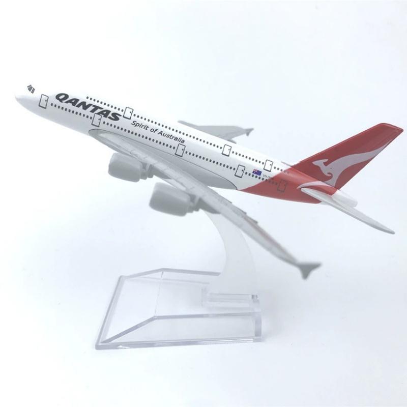 16cm Diecast Model Air Australia Qantas 380 A380 Airlines Airways Toys Model Airplane Diecast Metal 1/400 Scale Plane W Stand