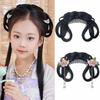 Headdress Girls Chinese Chignon Black Princess Hair Bun Cosplay Wig Integrated Hair Bun  for Kids