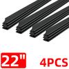 PINMOAP 4PCS Frameless Wiper Rubber Filling Strip 6mm Car Wiper Plug-In Replacement Strip 14"16"18"19"20"21"22"24"26"28"30"32"