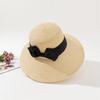 Parent-child mother and daughter children straw hat summer sunshade sun protection beach hat bow cute princess big eaves hat children tide