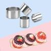 Stainless Steel Seamless Round Mousse and Cake Mold Set – Four-Piece Baking and Jelly Shaping Tools