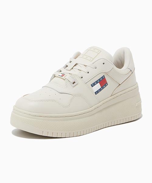 Tommy Jeans Meg Platform Leather Sneakers - Cream (T52E6Arsc54Jt1Aev)