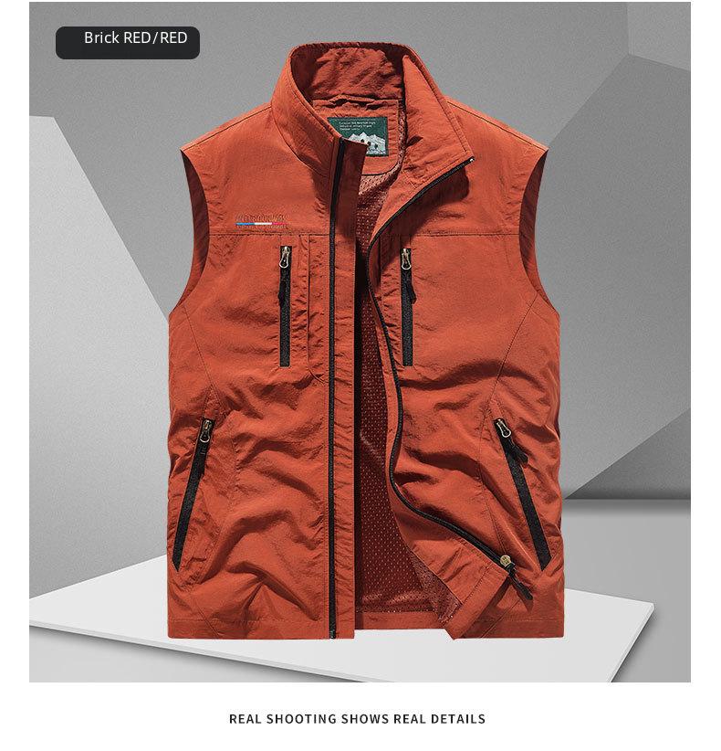 Schnelltrocknende Angel- und Fotoweste für Herren mit mehreren Taschen – Warme Outdoor-Weste für Herbst und Winter