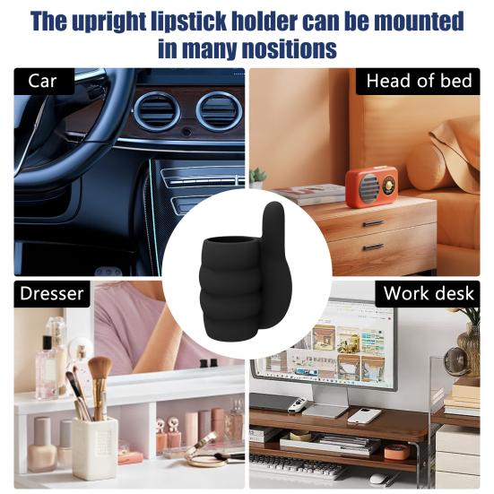 Car Lipstick Stand Storage Holder Expandable Design Universal Fit Easy Installation Self Adhesive Lib Balm Organizer