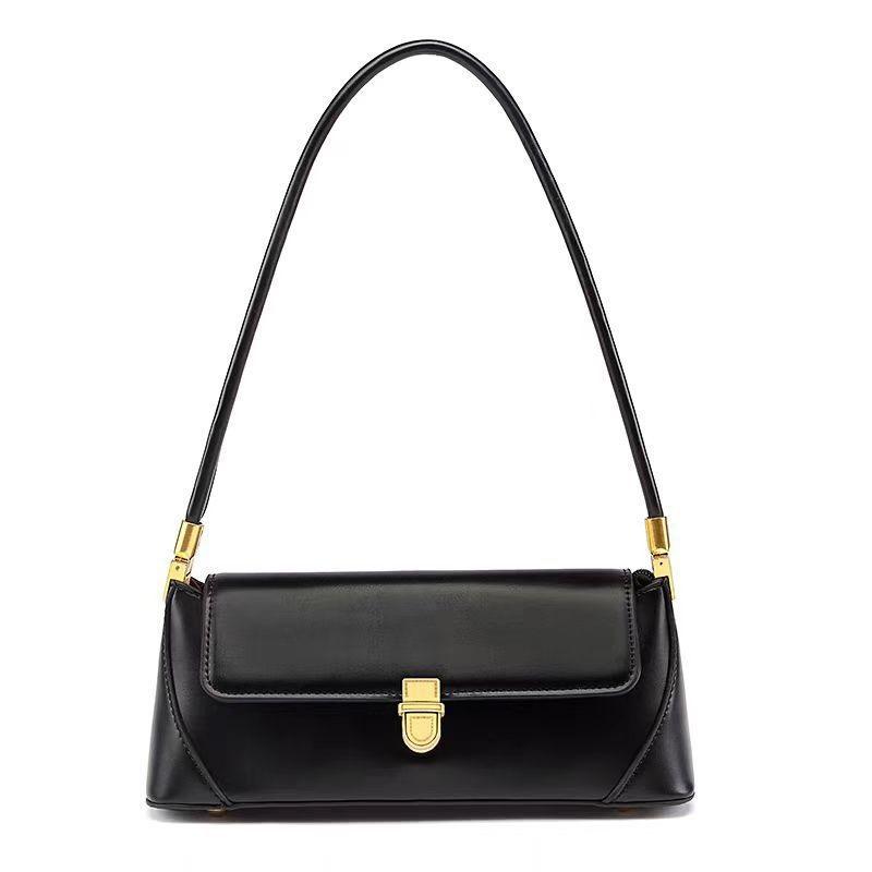 High-end Bag, Western Style Texture, Fashion Retro Baguette Underarm Bag, All-match One-shoulder Messenger Bag Trend