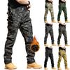 Men's Waterproof Ripstop Cargo Pants - Multi-Pocket Zippered Heavy-Duty For Outdoor Hiking Camping Work