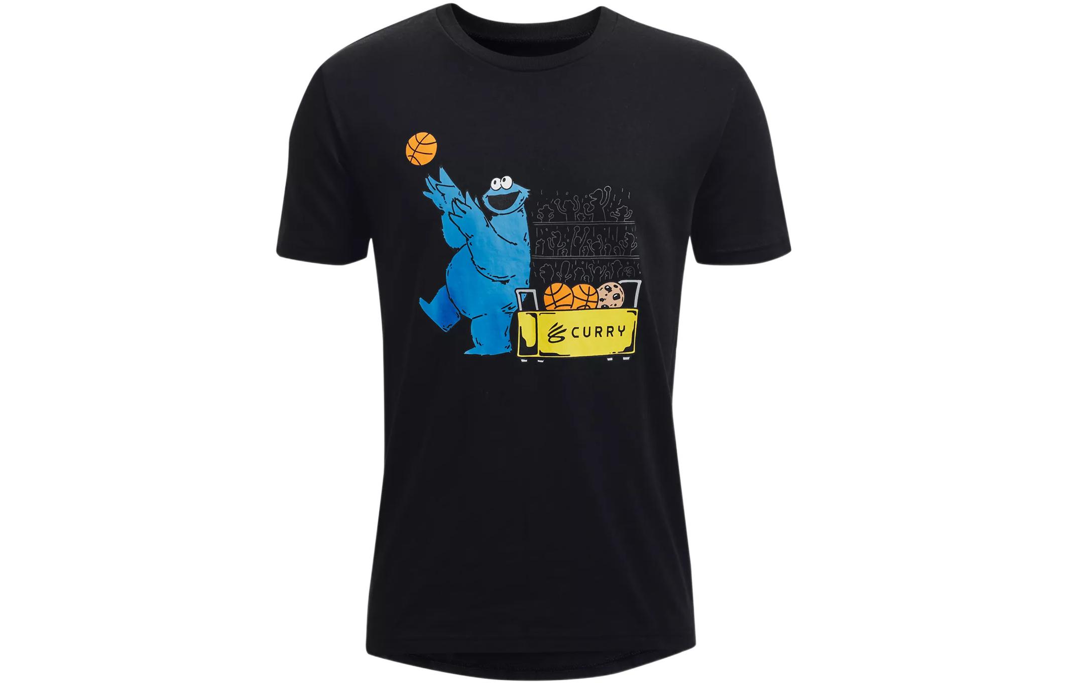 Under Armour Curry X Sesame Street T Shirt Black Kids 1366602-001 YYS