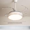 42-inch Crystal Invisible Ceiling Fan with Light