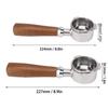 Coffee Bottomless Portafilter with Wooden Handle Stainless Steel Coffee Machine Filter Holder Replacement Parts