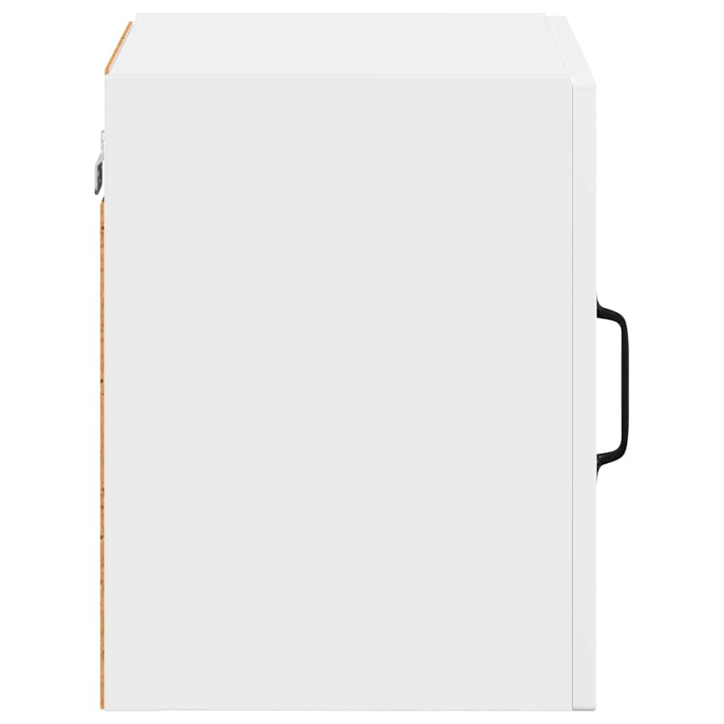 Lucca Wall Mounted Glass Cabinet High Gloss White 40 X 31 X 40 Cm
