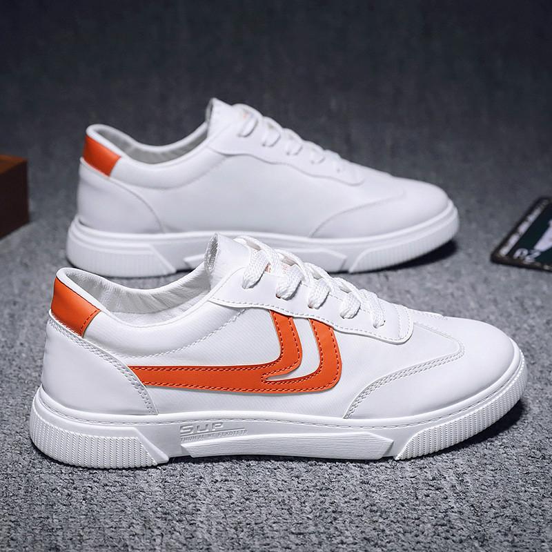 

Мужские белые кроссовки, модная спортивная обувь, легкие и дышащие кроссовки для бега, теннисные туфли 44 оранжевый/белый