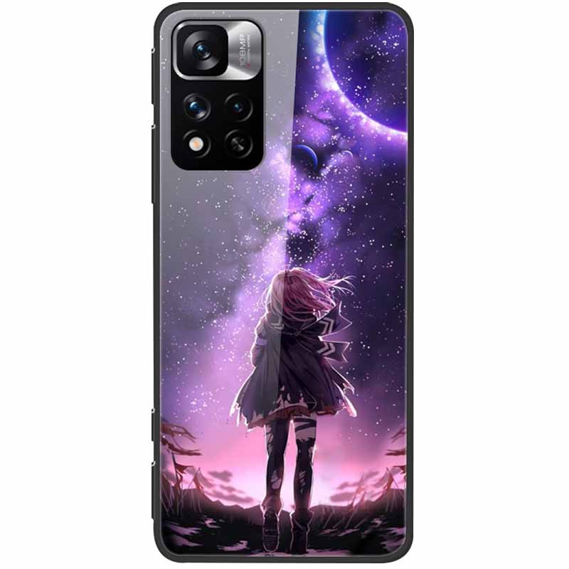 Tempered Glass Case For Xiaomi Redmi Note 11 Pro+ 5G Cover Hard Protective Funda for Redmi Note 11 Pro Plus 5G Soft Bumper 6.67