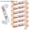 1Set Rose Gold Team Bride To Be Satin Sash Bachelorette Party Decoration Girls Hen Party Wedding Bridal Shower Decor Supplies 5