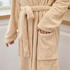 Women's Extra Plush Coral Fleece Bathrobe - Extra Large, Thick, Mid-Length, Long Sleeve Pajamas