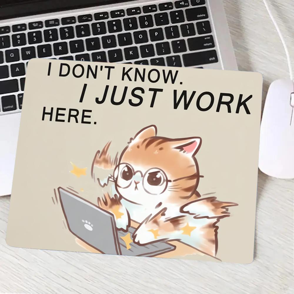 Funny cat meme Mouse Pad 40X45 Large Square Computer Office Game Table Mats Rubber Anti-slip Laptop Mousepads Small Desk Pads