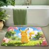 Pokemon Pikachu Cute Face Print Non-slip Doormat, Soft Absorbent Floor Rug for Home Decor
