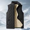 Autumn and winter new men's cross-border wholesale thermal stand-up collar lamb wool vest jacket ultrasound