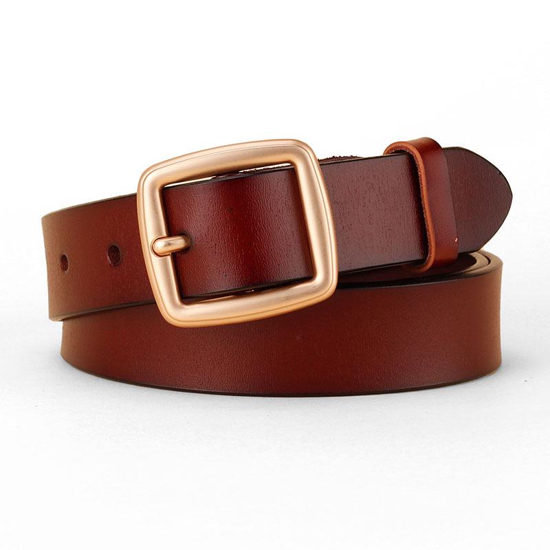 2024 Retro Korean Style Women's Genuine Cowhide Denim Belt