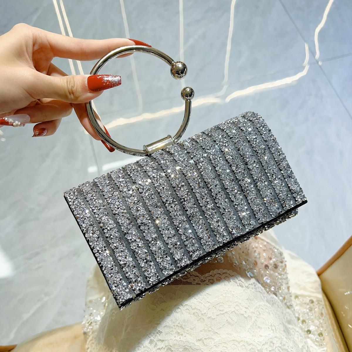 

Dinner Bag Clutch Bag Wedding Party Women s Bag High-end and Elegant Handbag Crossbody Bag Evening Dress Bag чорний