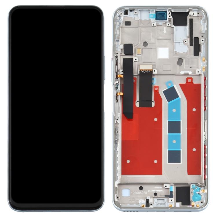 

Grade B LCD Screen and Digitizer Assembly+Frame Replacement (without Logo) for Honor X10 5G Silver