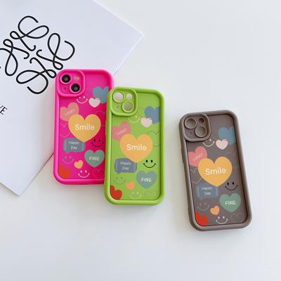 Lucky Smile Pattern Soft TPU Phone Case for iPhone 17 Air 16 15 14 Pro Max Plus 13 12 Mini 8 7 X Xs Back Cover
